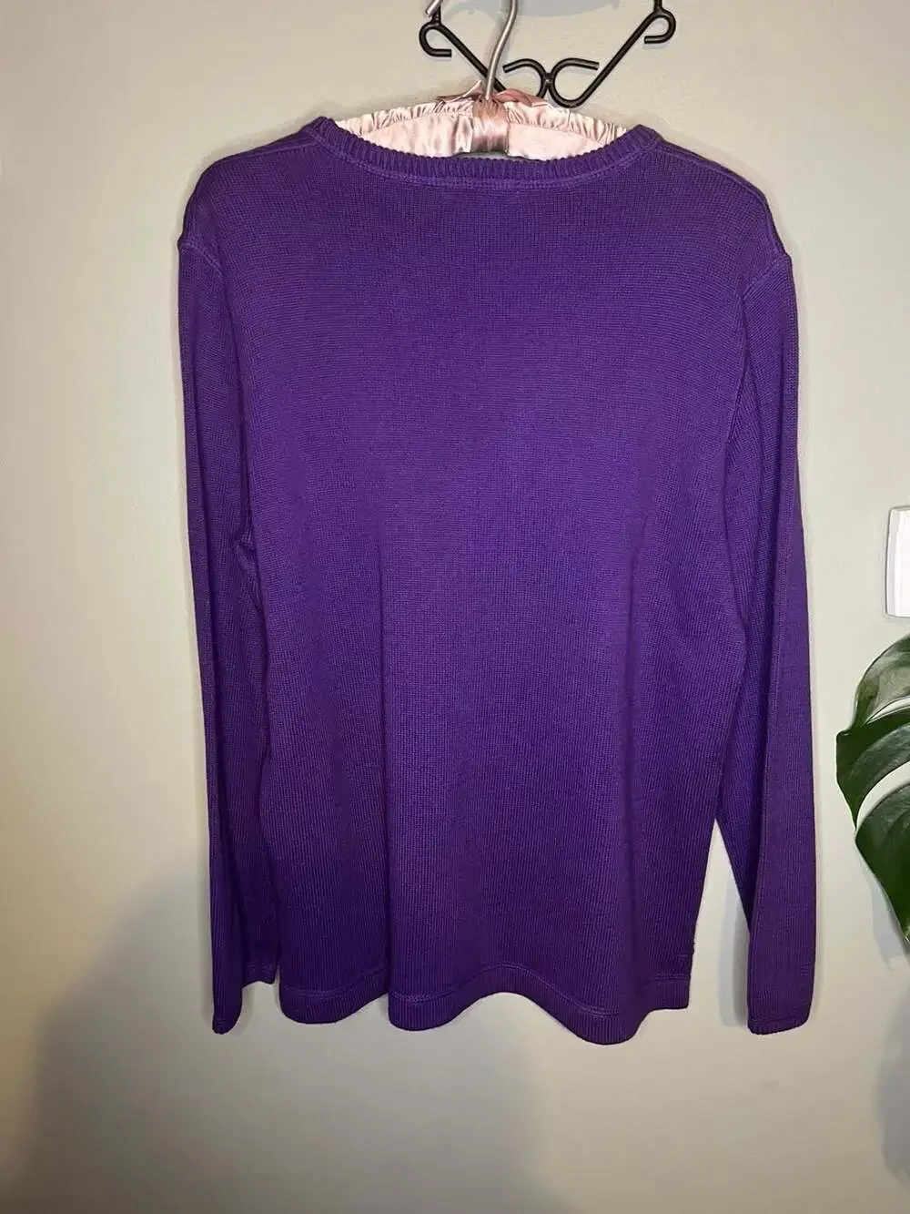 Eddie Bauer Women's Small Purple 100% Cotton Crewneck Sweater NWT